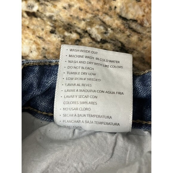 Kancan women/junior’s stretchy ripped fringe hem light wash skinny jeans 5/26 - Picture 4 of 10